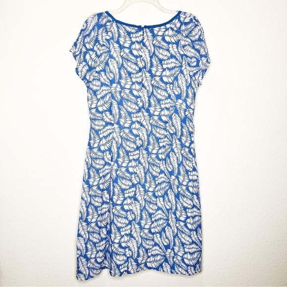 Boden Leaf Print Easy Day Dress 12L Long - Picture 7 of 14
